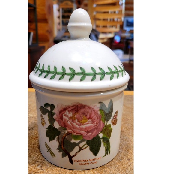 Portmeirion Other - Portmeirion Botanic Garden Peony Sugar or Bath Jar Bowl With Lid Made in Britain
